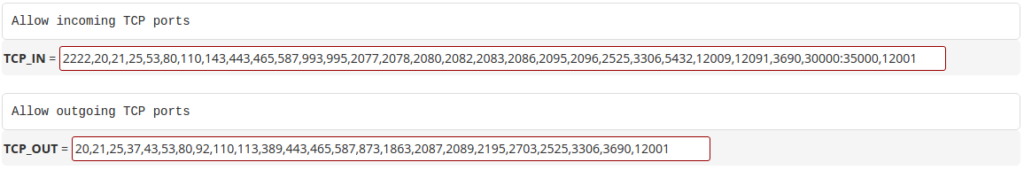 فتح بورت علي  WHM Firewall / CSF