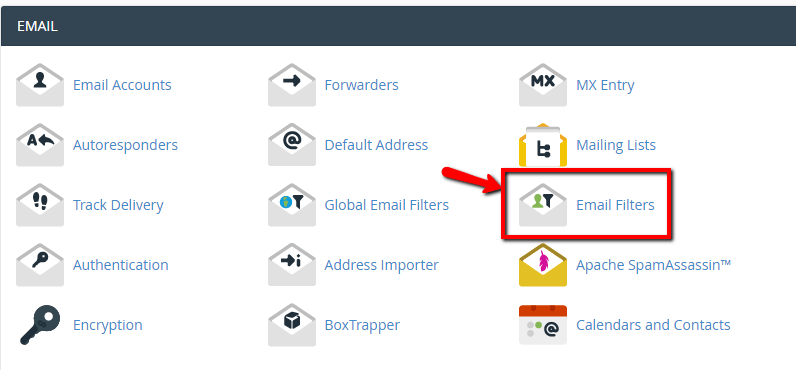 كيفية إنشاء تصفية البريد الإلكتروني في cPanel