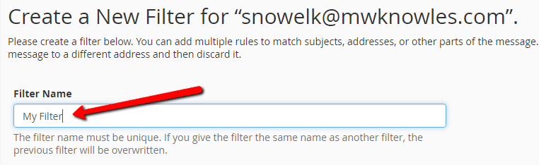 كيفية إنشاء تصفية البريد الإلكتروني في cPanel