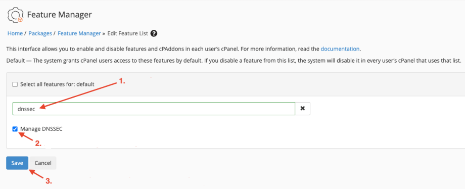 تفعيل DNSSEC على cPanel